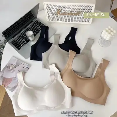 Women's Thin Underwear Summer Sandwich Soft Support Jelly Glue Anti-Sagging