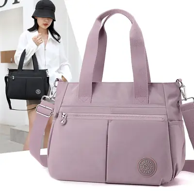2024 Grey Nylon Tote Bag for Women Shoulder Crossbody