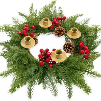 Factory Direct Christmas Candlestick Garland Rattan Decor