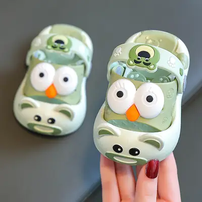 Customized New Big-Eyed Kidsren's Slippers Baby Slippers Cartoon Kidsren's Summer Outer Wear Slippers Taobao