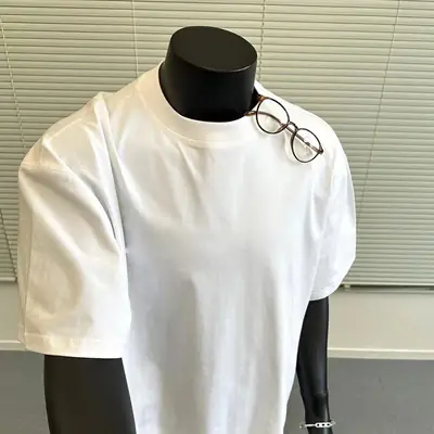Men's Light Green Shoulder Short Sleeve T-Shirt