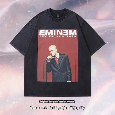 Eminem Printed Cotton T-Shirt for Men