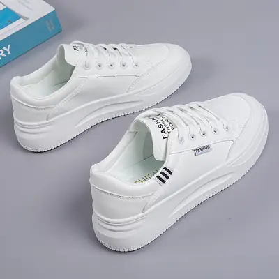 Women White Casual Sneakers Lightweight Soft Sole