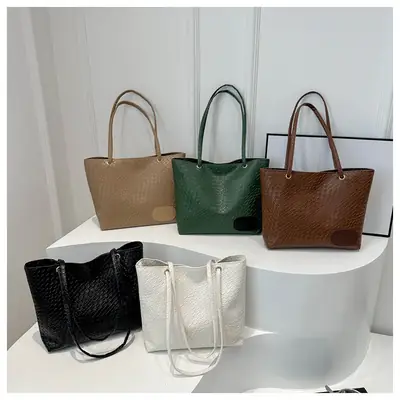 Women Woven Tan Shoulder Bag 2024 Spring Summer