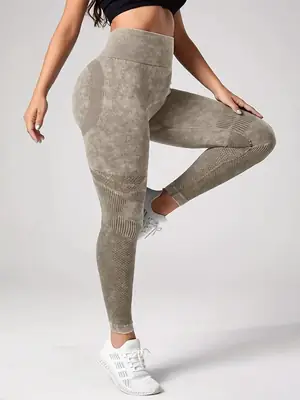 High Elastic Wash Frosted Yoga Pants for Women
