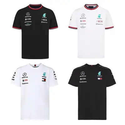 Explosive cycling clothing outdoor quick-drying short-sleeved T-shirt downhill clothing men's Mercedes F1 racing mountain bike crew neck sportswear