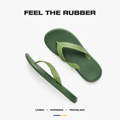 Green EVA Beach Flip-Flops for Men