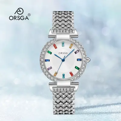 ORSGA Color Diamond Light Luxury Watch Women's Fashion Niche Bracelet