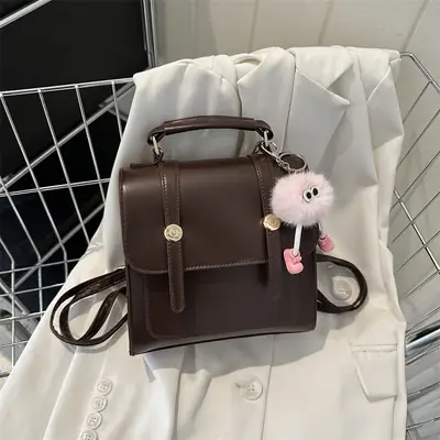 Women's Brown Leather Shoulder Bag 2024 New Style