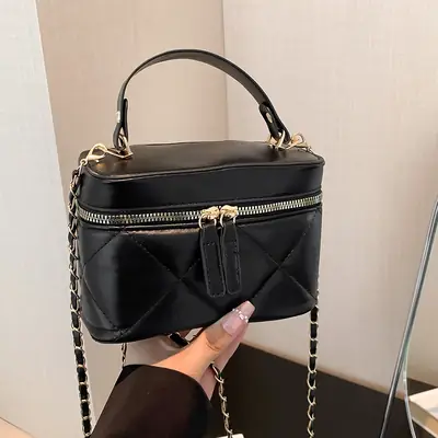 White Rhomboid Phone Bag for Women 2024