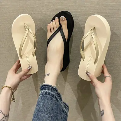 Women Wedge Flip Flops Summer Sandals Height Increasing