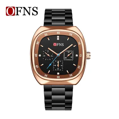 ONFSS Steel Band Quartz Watch Black Gold Coffee Black