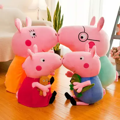 Peppa Pig Doll Family of Four Peppa George Plush Toy Doll Pillow Kidsren's Gift Family Interaction