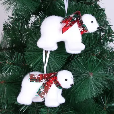 Christmas Polar Bear Ornament 7cm Height