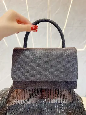 Small Square Sparkly Handbag for Women