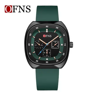 Oufanni Black Square Quartz Watch for Men Women
