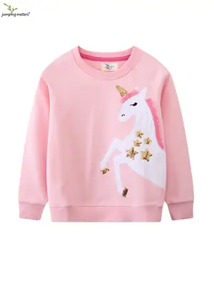 Pink Unicorn Long Sleeve Sweatshirt for Kids 2026