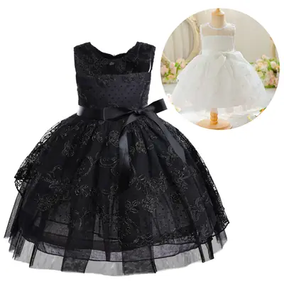 White Off-Shoulder Princess Dress for Little Girls
