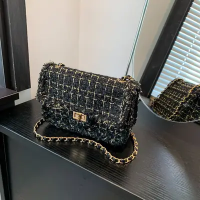 Woolen Chain Bag for Women Spring Summer 2024