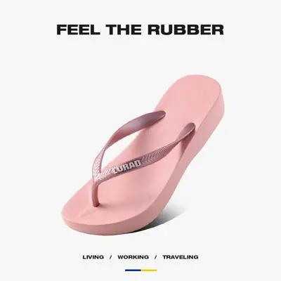 Women's Pink Anti-Slip Flip Flops for Living Working Traveling