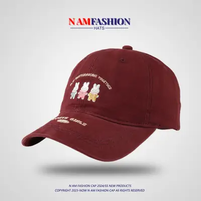 Korean-style Rabbit Cap for Girls Sunscreen Face Show