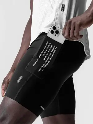 Men's Black Quick-Drying Sports Shorts