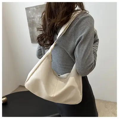 Oxford Cloth Shoulder Bag Women Spring Summer Fresh Soft Collapsible