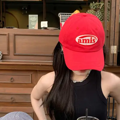 Red Women's Baseball Cap Spring Summer Casual All-match
