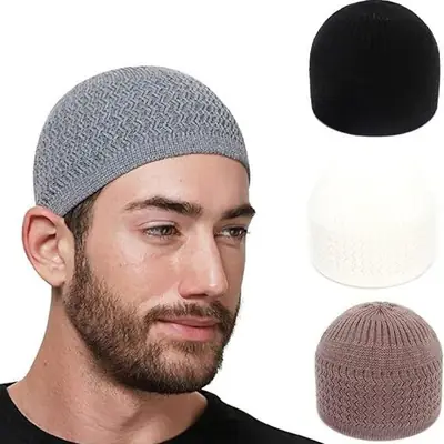 Olive Knitted Camel Hat for Men Women