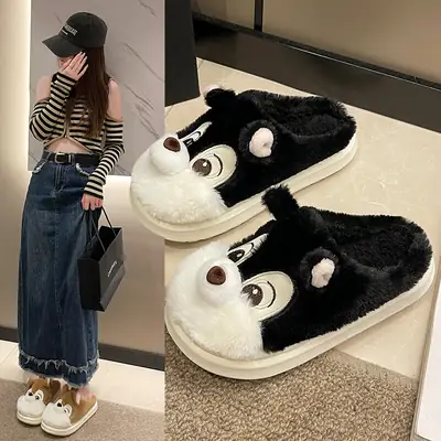Winter new cartoon squirrel cotton slippers home cotton slippers student fashion home cartoon cotton slippers wholesale