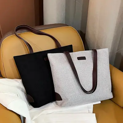 Cotton Linen Casual Tote Bag Large Capacity Cross-border Wholesale