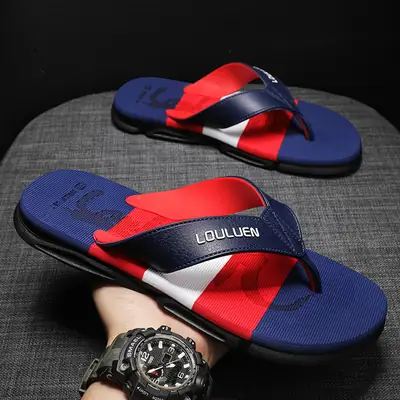 Summer Vietnam Flip Flops Men's Outwear Trendy Casual Beach Men's Flip Flops Anti-Slip Sandals Household