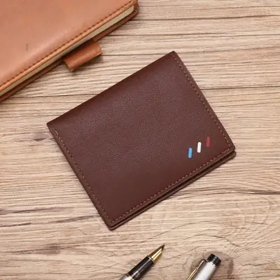 2024 new men's short wallet Korean youth men's horizontal wallet fashion card bag super factory wholesale