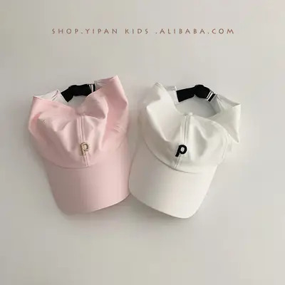 Children's Sunscreen Cap Pink White Cool Baseball Cap