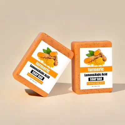 Turmeric Soap Scrub Particles Kojic Acid Soap Lemon Soap