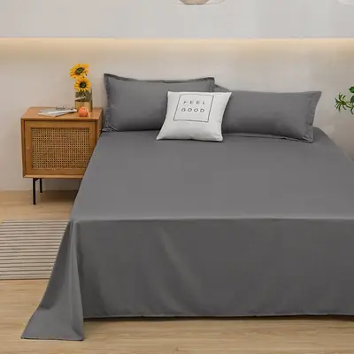 Running Volume Solid Color Bed Sheet Dormitory Simple Single Piece Double Bedspread Home Hotel Homestay School Acting Cross-border