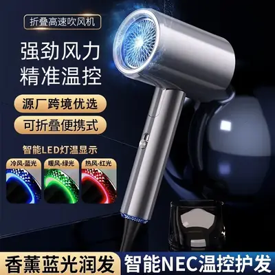 High Power Hair Dryer with Hot & Cold Air, Silver, 10W