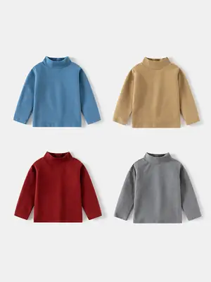 Blue German Velvet T-Shirt for Boys Autumn Winter
