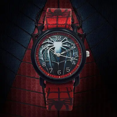 Cartoon Kid's Waterproof Digital Watch Red Strap