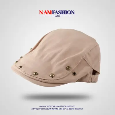 Women Cotton Rivet Hat Spring Summer Sunshade