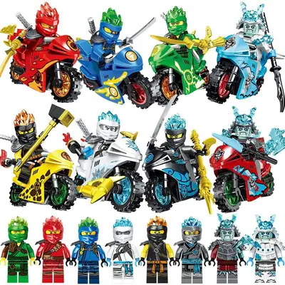 Phantom Ninja Little Figurine Motorcycle Blind Box Assembled puzzle children's toys Lego compatible