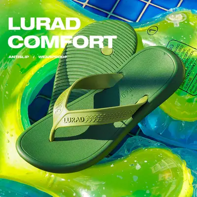 Summer New Thick-soled Flip-flops Men's High-end Outer Wear Non-slip Seaside Beach Flip-flops