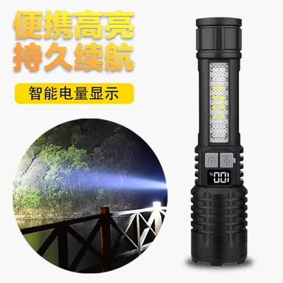 Rechargeable LED Flashlight with Cob Warning Probe