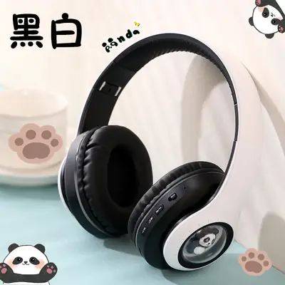 Red Space Capsule Cartoon Headset Bluetooth Wireless Game Folding