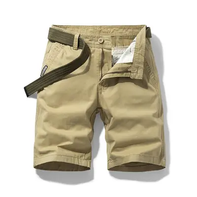 Men's Grey Tooling Shorts Summer Casual Loose Fit