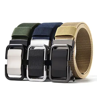 Men's Automatic Buckle Belt with Nylon Strap