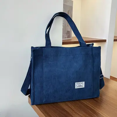 Black Large Capacity Fashion Casual Shoulder Crossbody Tote Bag