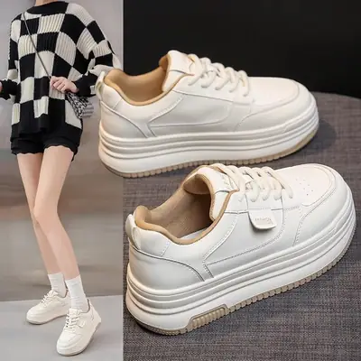 Women's Thick White Casual Shoes 2024 Summer