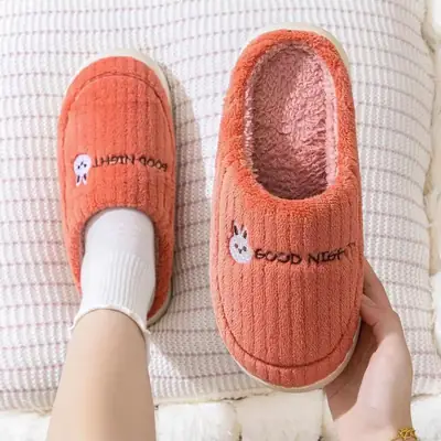 in stock Cotton Slippers Women's Household Autumn and Winter Indoor Warm Home Shoes Couple Slippers Men's Winter Home Shoes Manufacturers