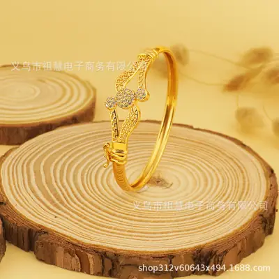 Gold Geometric CZ Bracelet for Women
